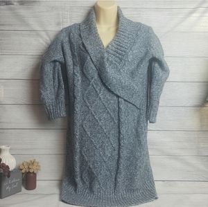 Women's Sz Lg Pink Rose Knit Sweater Dress |‎ EUC
